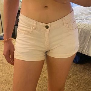Light pink jean shorts